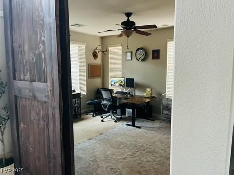 7109 Rancho De Taos, Las Vegas, NV 89130 - carpeted office with ceiling fan