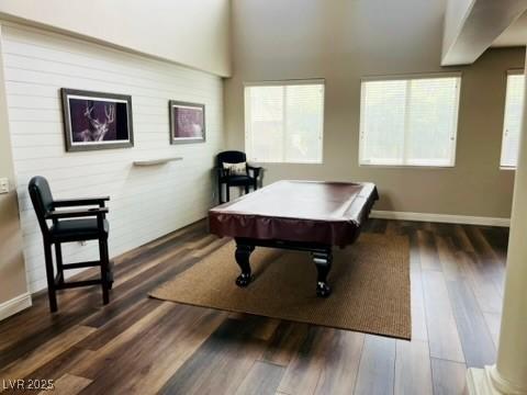 7109 Rancho De Taos, Las Vegas, NV 89130 - recreation room featuring wood finished floors, baseboards, and billiards table