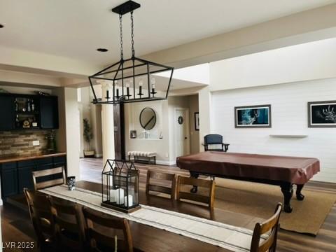 7109 Rancho De Taos, Las Vegas, NV 89130 - dining area featuring dark wood-style floors and billiards table