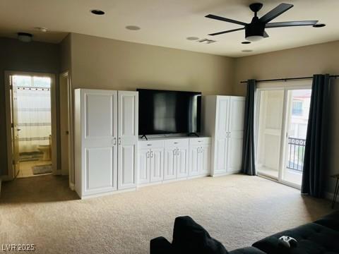 7109 Rancho De Taos, Las Vegas, NV 89130 - living area featuring carpet and ceiling fan