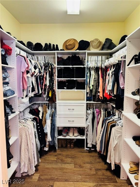 7109 Rancho De Taos, Las Vegas, NV 89130 - spacious closet with wood finished floors