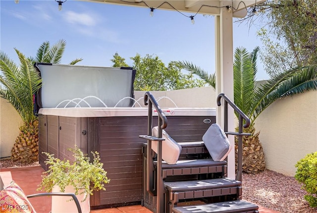 11249 Revelry Ln, Las Vegas, NV 89138 - wooden deck with a hot tub