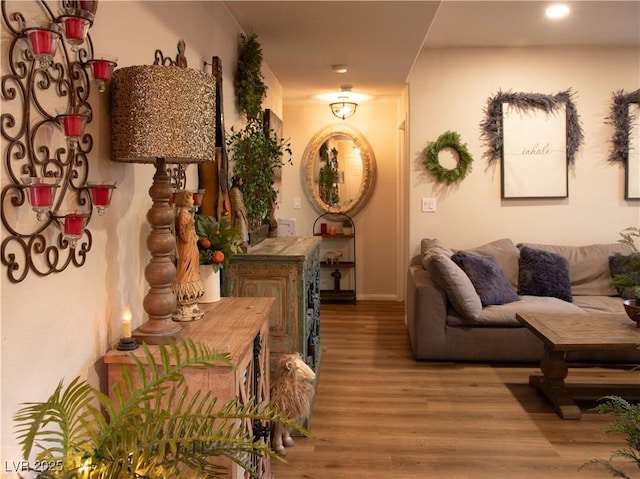 2050 W Warm Springs Rd Unit 411, Henderson, NV 89014 - hallway featuring recessed lighting and wood finished floors