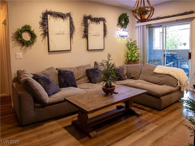 2050 W Warm Springs Rd Unit 411, Henderson, NV 89014 - living area with wood finished floors