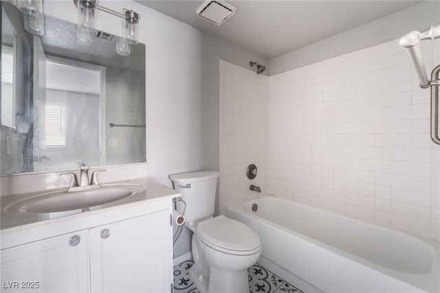 912 Falconhead Ln Unit 101, Las Vegas, NV 89128 - full bathroom featuring vanity, bathtub / shower combination, toilet, and visible vents