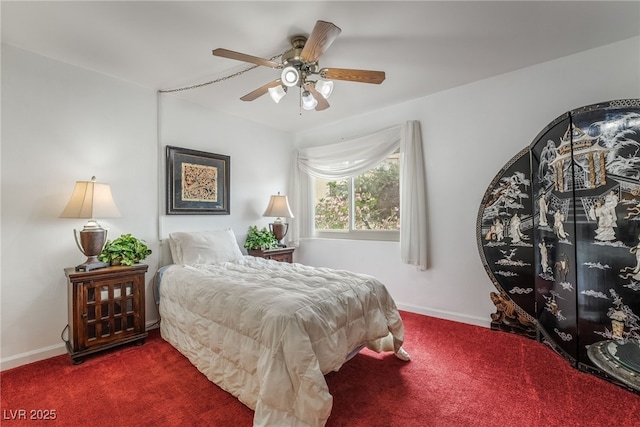 750 S Royal Crest Cir Unit 317, Las Vegas, NV 89169 - carpeted bedroom with baseboards and a ceiling fan