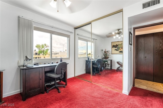 750 S Royal Crest Cir Unit 317, Las Vegas, NV 89169 - carpeted office space with a ceiling fan and baseboards