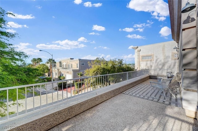 balcony with a residential view