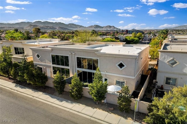 exterior space with a mountain view