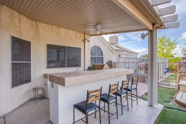 5180 N Dapple Gray Rd, Las Vegas, NV 89149 - view of patio with a ceiling fan