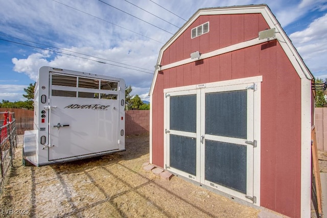 5180 N Dapple Gray Rd, Las Vegas, NV 89149 - view of shed featuring fence