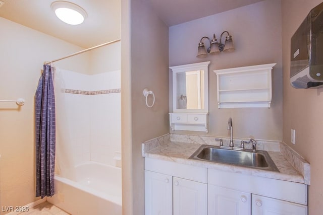 5180 N Dapple Gray Rd, Las Vegas, NV 89149 - bathroom featuring shower / bath combination with curtain and vanity