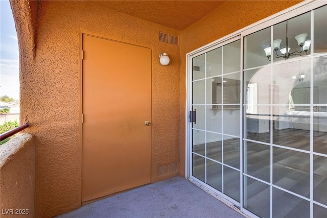 balcony featuring visible vents