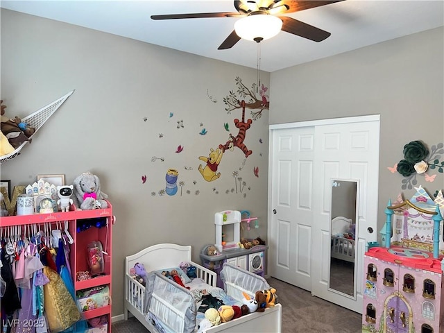 2585 Amazing Meadows Ave Unit 1007, North Las Vegas, NV 89031 - bedroom featuring carpet flooring and ceiling fan