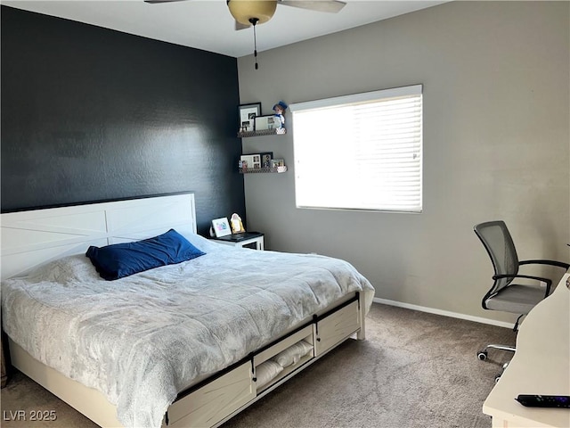 2585 Amazing Meadows Ave Unit 1007, North Las Vegas, NV 89031 - carpeted bedroom with ceiling fan and baseboards