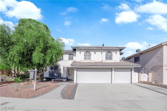 2808 Deep Water Cir, Las Vegas, NV 89117 - traditional home with an attached garage, stucco siding, and driveway