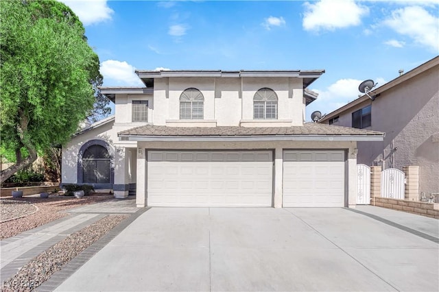 2808 Deep Water Cir, Las Vegas, NV 89117 - view of front facade with concrete driveway, stucco siding, and an attached garage