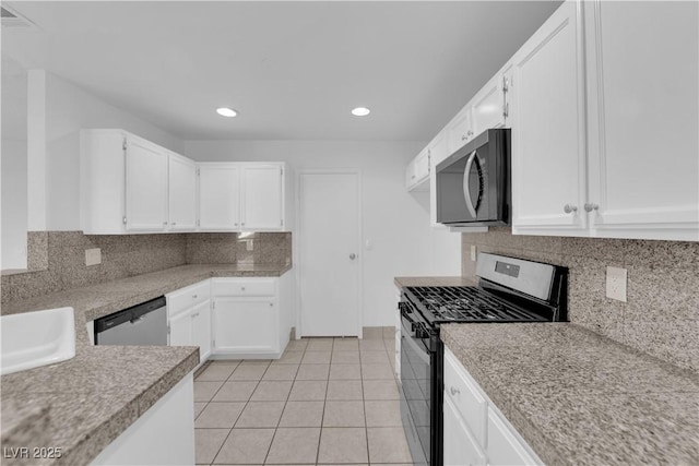 2808 Deep Water Cir, Las Vegas, NV 89117 - kitchen featuring stainless steel appliances, white cabinets, light countertops, and recessed lighting
