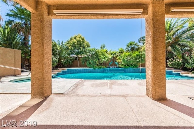 7751 Locke Haven Dr, Las Vegas, NV 89123 - swimming pool featuring a patio and a fenced backyard