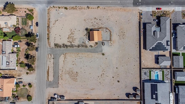 aerial view with a residential view