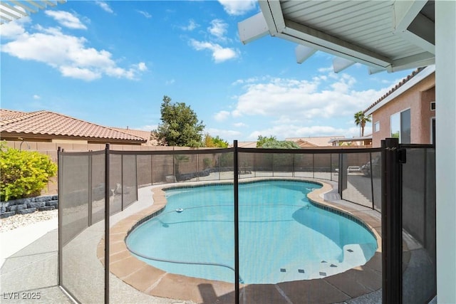 view of pool with a fenced in pool and a fenced backyard
