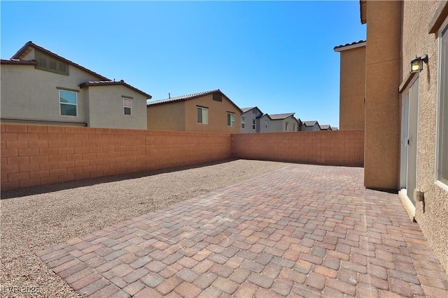 view of patio featuring a fenced backyard