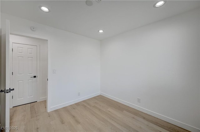 4419 Fairmont Cir, Las Vegas, NV 89147 - unfurnished room featuring baseboards, recessed lighting, and light wood-style flooring