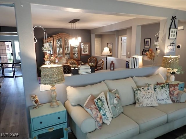 4361 Duck Harbor Ave, North Las Vegas, NV 89031 - living area with a chandelier