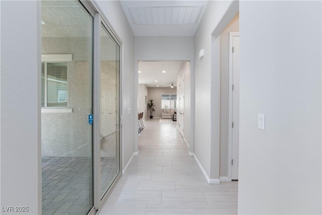10251 Tiger Milkweed St, Las Vegas, NV 89141 - corridor featuring baseboards and recessed lighting