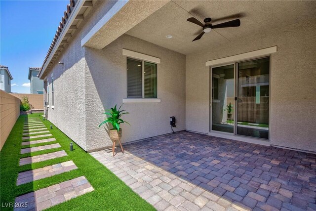 10251 Tiger Milkweed St, Las Vegas, NV 89141 - view of patio / terrace featuring a ceiling fan