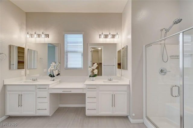 10251 Tiger Milkweed St, Las Vegas, NV 89141 - full bath featuring a stall shower and double vanity