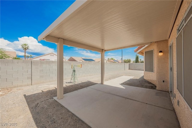 view of patio with a fenced backyard