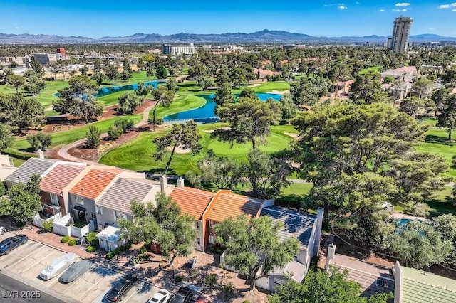 1034 Tam O Shanter, Las Vegas, NV 89109 - aerial perspective of suburban area with a water and mountain view and a local golf course