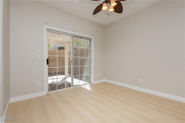 1617 Cave Spring Dr, Henderson, NV 89014 - empty room featuring baseboards, a ceiling fan, and wood finished floors
