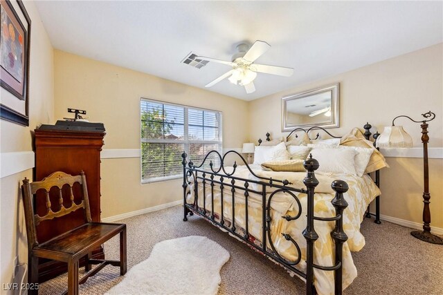 248 Hyssop Ct, Henderson, NV 89015 - carpeted bedroom with baseboards, ceiling fan, and visible vents