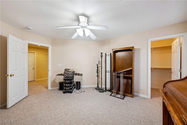 248 Hyssop Ct, Henderson, NV 89015 - interior space featuring a ceiling fan, baseboards, and carpet
