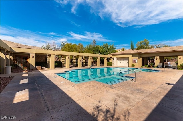 pool featuring a patio area