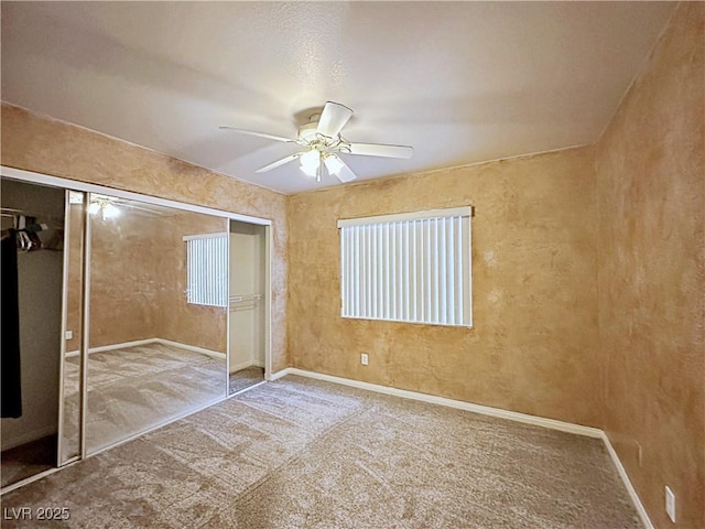 5704 Burdel St, Las Vegas, NV 89149 - unfurnished bedroom featuring carpet floors, ceiling fan, baseboards, and a closet