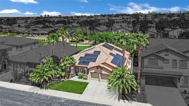 drone / aerial view featuring a residential view