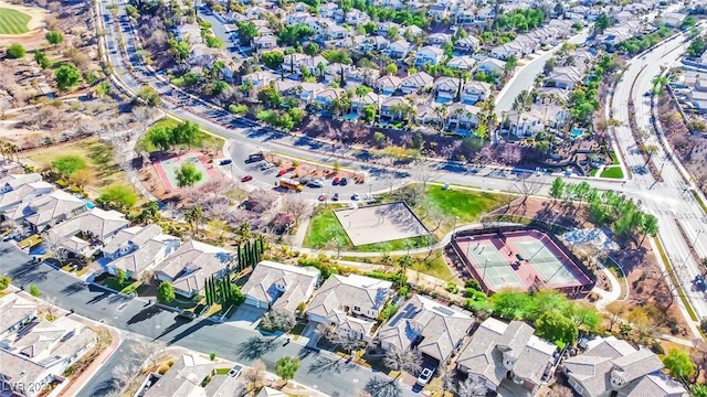 aerial view with a residential view