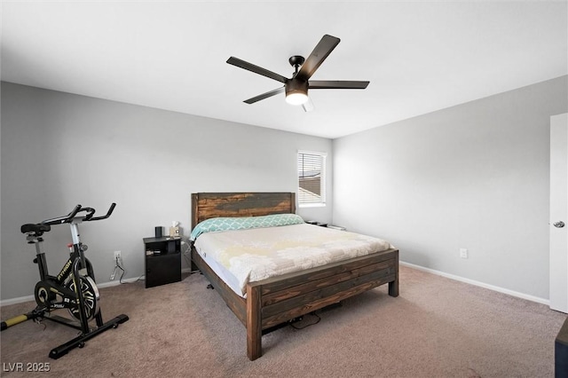 5631 Hill Cliff Ct, North Las Vegas, NV 89031 - bedroom featuring carpet, baseboards, and ceiling fan