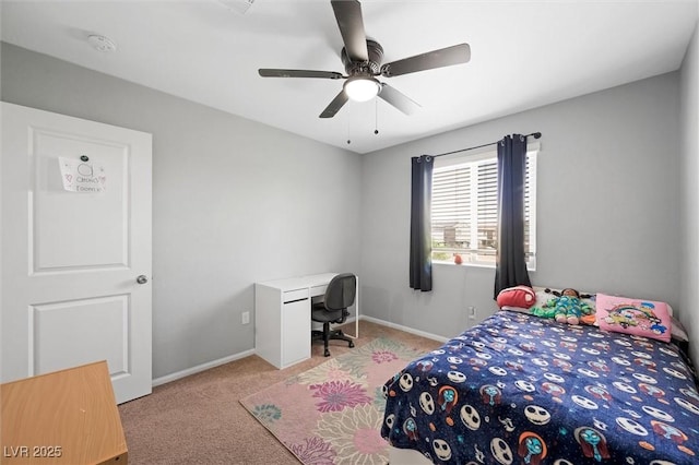 5631 Hill Cliff Ct, North Las Vegas, NV 89031 - bedroom with carpet flooring, baseboards, and a ceiling fan