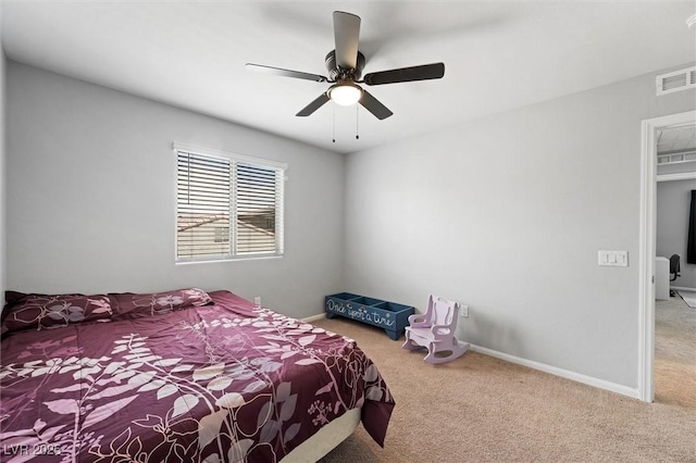 5631 Hill Cliff Ct, North Las Vegas, NV 89031 - bedroom with carpet, ceiling fan, and baseboards