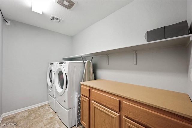 5631 Hill Cliff Ct, North Las Vegas, NV 89031 - laundry room with washer and dryer, baseboards, and cabinet space