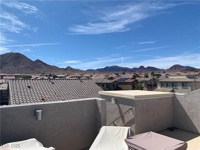 mountain view with a residential view