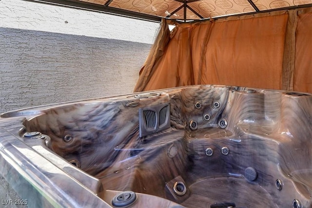 details with a hot tub