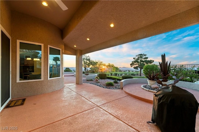 2742 Darby Falls Dr, Las Vegas, NV 89134 - patio terrace at dusk featuring a patio