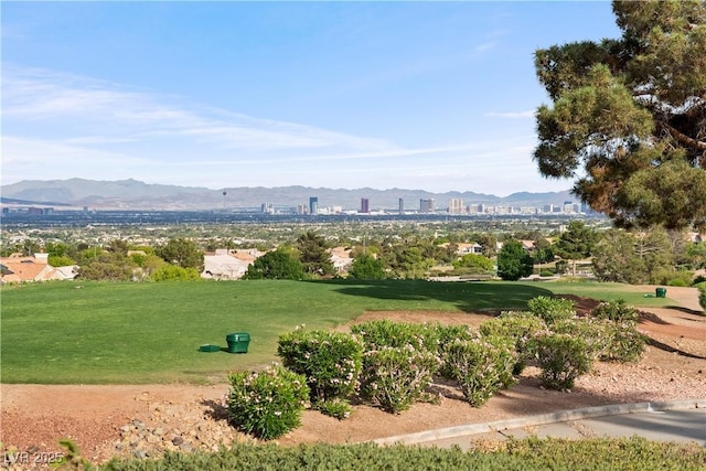 2742 Darby Falls Dr, Las Vegas, NV 89134 - surrounding community with a mountain view and a yard