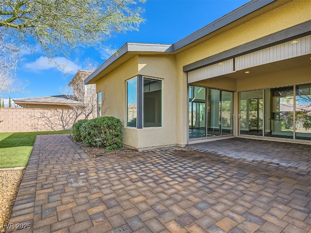 3008 Barrett Springs Ave, Henderson, NV 89044 - exterior space with fence, a patio area, and stucco siding
