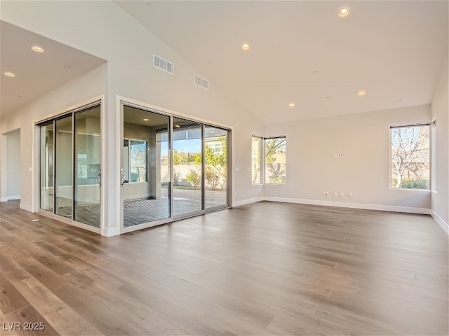 3008 Barrett Springs Ave, Henderson, NV 89044 - interior space with visible vents, wood finished floors, and a healthy amount of sunlight